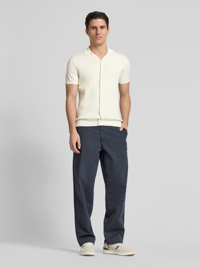 Strellson Slim Fit Freizeithemd mit Strukturmuster Modell 'Vincent' Offwhite 1