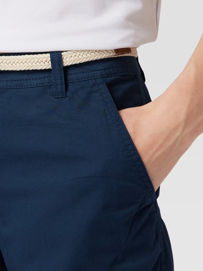 Tom Tailor Shorts mit Gürtel in Flecht-Optik Marine 3