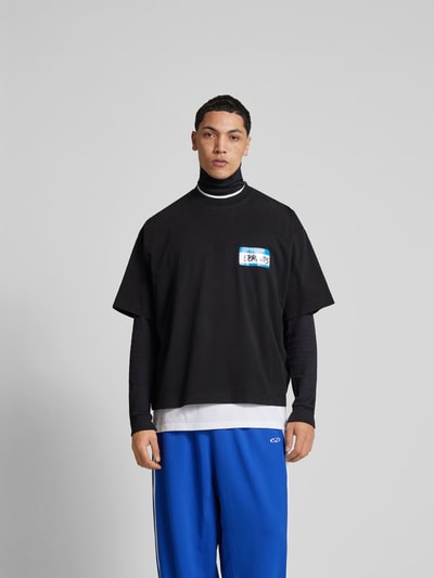 VETEMENTS T-Shirt mit Label-Print Black 4