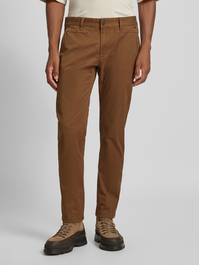 PME Legend Tapered fit chino met riemlussen, model 'American classic' Camel - 4