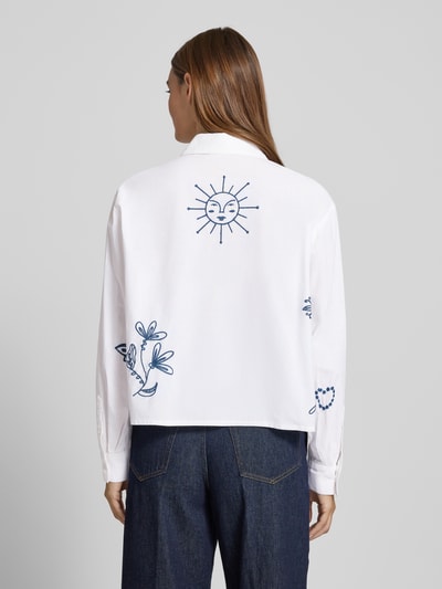 Jake*s Casual Hemdbluse mit Knopfleiste Weiss 5