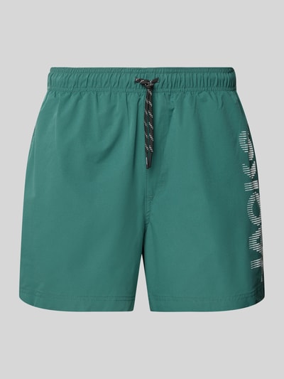 Jack & Jones Zwembroek met labelprint, model 'STMAUI' Lichtgroen - 1