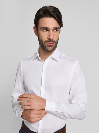 Jake*s Super Slim Fit Business-Hemd mit Knopfleiste Weiss 3