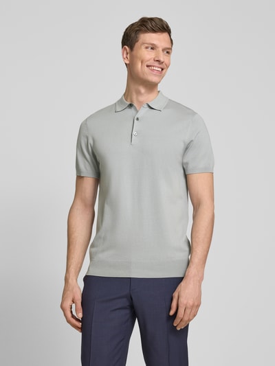 Profuomo Regular Fit Poloshirt mit elastischen Abschlüssen Gruen 4