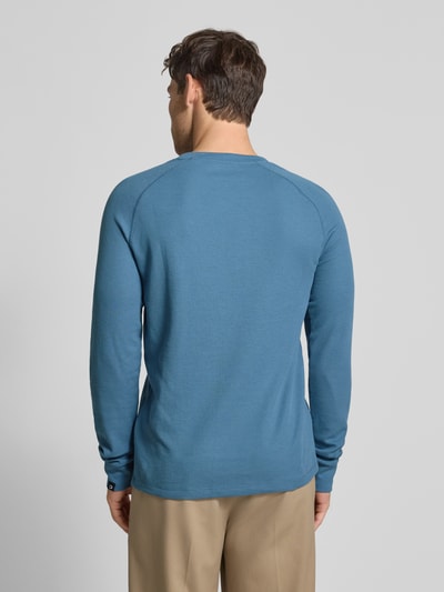 Tom Tailor Denim Regular fit shirt met lange mouwen en wafelstructuur Jeansblauw - 5