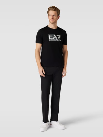 EA7 Emporio Armani T-shirt met labelprint Zwart - 1