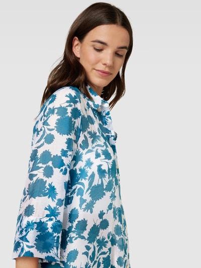 s.Oliver BLACK LABEL Overhemdjurk met all-over motief Petrol - 3