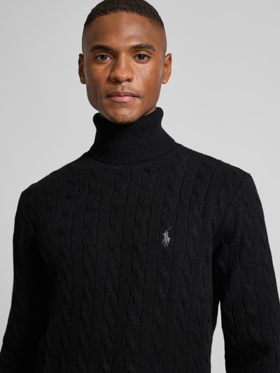Polo Ralph Lauren Slim fit gebreide pullover van een mix van wol en kasjmier Zwart - 3