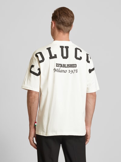 CARLO COLUCCI T-shirt met labelprint Offwhite - 5