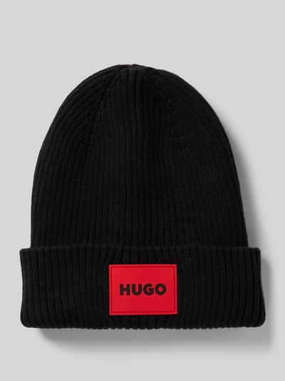 HUGO Muts met labelpatch, model 'PULL ON' Zwart - 1