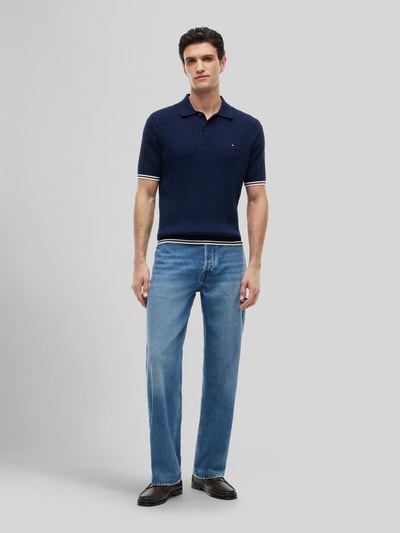 Tommy Hilfiger regular fit poloshirt van puur katoen Donkerblauw - 1
