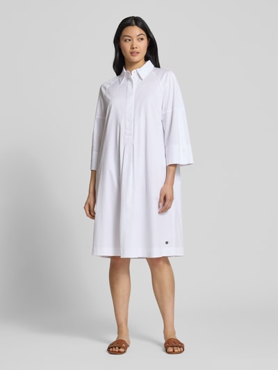 Marc Cain Knielanges Hemdblusenkleid mit 3/4-Arm Weiss 4