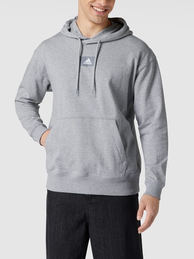 ADIDAS SPORTSWEAR Hoodie mit Label-Print Mittelgrau Melange 4