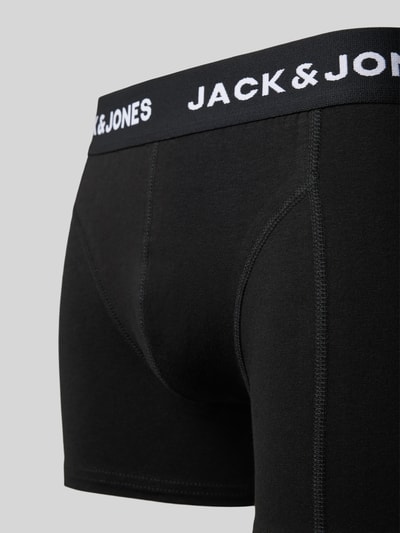Jack & Jones Obcisłe bokserki o kroju comfort fit z dodatkiem streczu w zestawie 3 szt. model ‘Anthony’ Czarny 3