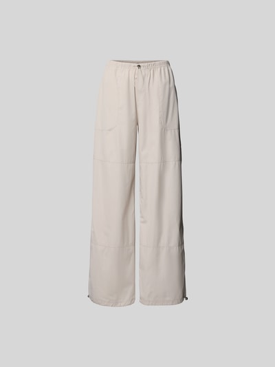 Produktfoto, Stoffhose mit elastischem Bund von black palms, Reine Baumwolle, Lockerer-Schnitt, Tunnelzug, Eingrifftaschen, cremefarben