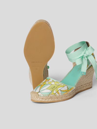 Emilio Pucci Wedges mit Allover-Muster Gruen 5