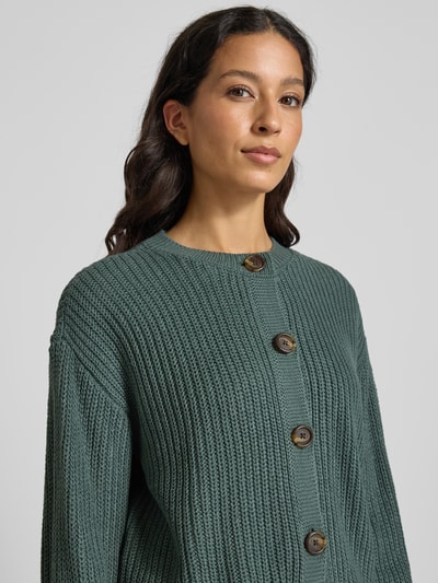 Vero Moda Relaxed Fit Strickjacke mit einreihiger Knopfleiste Modell 'LEA' Schilf 3