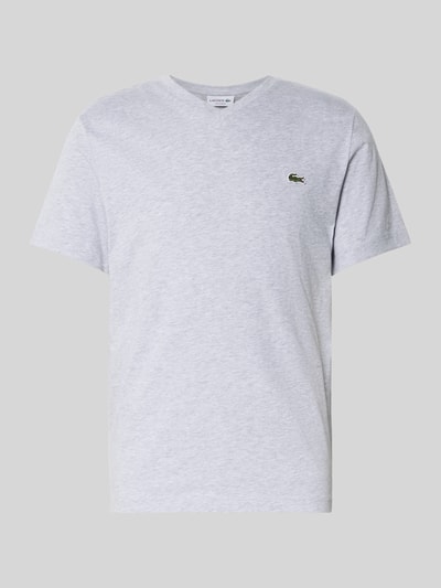 Lacoste Regular Fit T-Shirt aus reiner Baumwolle Hellgrau 2