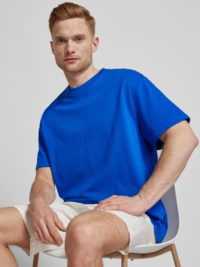 Jack & Jones Premium T-shirt met geribde ronde hals, model 'HARVEY' Koningsblauw - 3