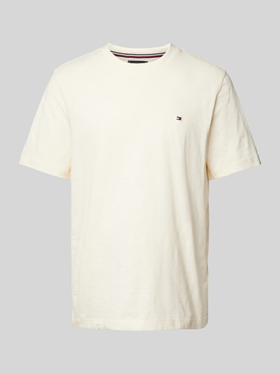 Tommy Hilfiger T-shirt z wyhaftowanym logo Beżowy 2