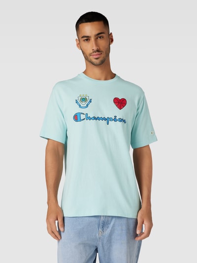 CHAMPION T-shirt met labelprint, model 'ECO FUTURE CIROLAR' Mintgroen - 4