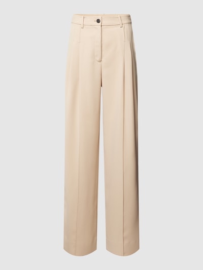 Calvin Klein Womenswear Spodnie z zakładkami w pasie i wpuszczanymi kieszeniami w stylu francuskim Beżowy 2