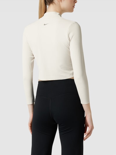 NIKE TRAINING Cropped Longsleeve mit Stehkragen Offwhite 5