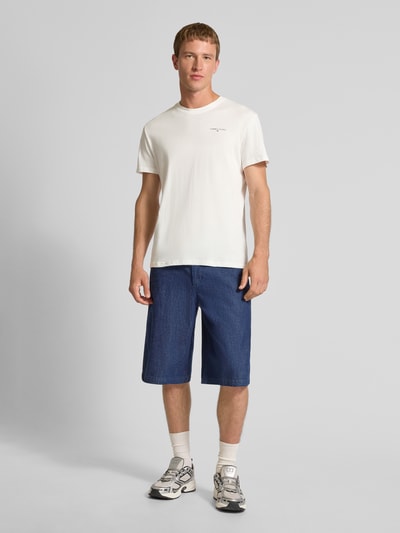 Tommy Jeans Slim Fit T-Shirt aus reiner Baumwolle Offwhite 1