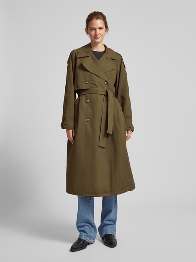 Pepe Jeans Trenchcoat mit Bindegürtel Modell 'BIANCA' Oliv 4