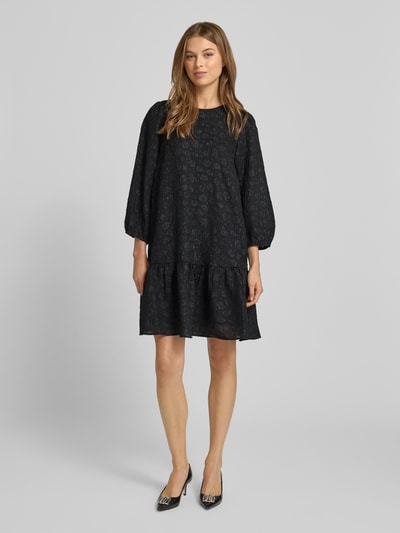 Christian Berg Woman Selection Minikleid im Stufen-Look mit 3/4-Arm Black 1