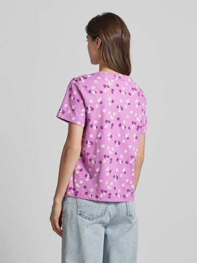 Tom Tailor T-shirt z kwiatowym nadrukiem Purpurowy 5