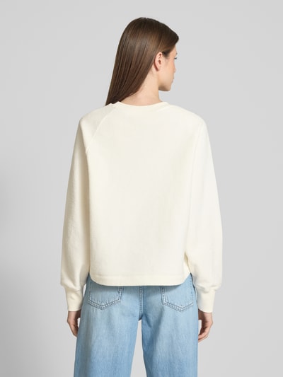 Jake*s Casual Sweatshirt mit Strukturmuster Offwhite 5