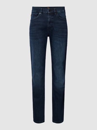 BOSS Orange Straight Leg Jeans im 5-Pocket-Design Modell 'Maine' Dunkelblau 2
