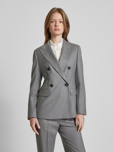 Max Mara Studio Blazer mit Pattentaschen Hellgrau 4