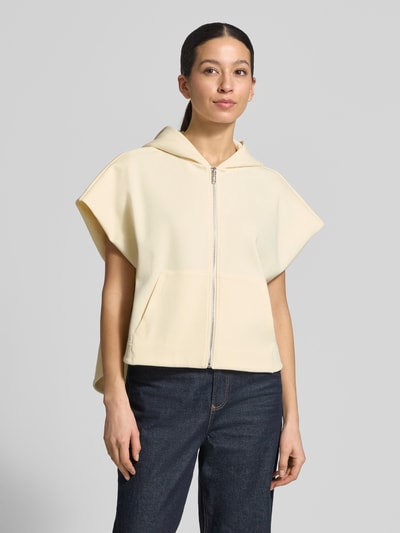 MAX&Co. Loose Fit Sweatjacke aus Baumwoll-Mix Modell 'GATTINI' Hellgelb 4