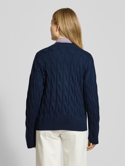 Tommy Hilfiger Kurtka z dzianiny o kroju oversized z czystej wełny Granatowy 5