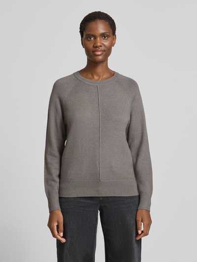 Christian Berg Woman Sweter z dzianiny z prążkowanymi wykończeniami  Oliwkowy melanż 4