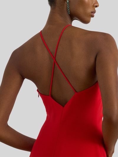 Lauren Ralph Lauren Enganliegendes Abendkleid mit Neckholder Rot 3
