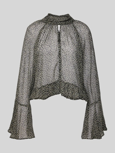 Mango Bluse mit Schlüsselloch-Ausschnitt Modell 'SPLASH' Black 2