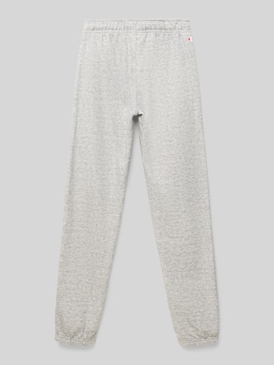 Produktfoto, Regular Fit Sweatpants aus Baumwoll-Mix mit Label-Detail von CHAMPION, kolor szary, gładka faktura, elastyczny pas, boczne kieszenie, krój regular fit, długość nogawki wewnętrznej w rozmiarze 140: 70 cm