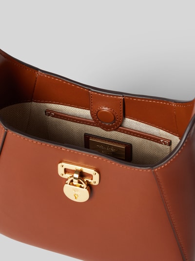 Lauren Ralph Lauren Handtas met labelapplicatie, model 'TANNER' Cognac - 5