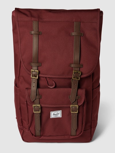 Herschel Rucksack mit Label-Patch Modell 'Little America' Bordeaux 1