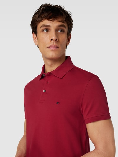 Tommy Hilfiger Slim fit poloshirt, model '1985' Kersenrood - 3