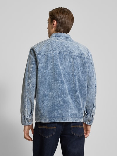 Drykorn Kurtka koszulowa z listwą guzikową model ‘DIARD’ Jeansowy niebieski 5