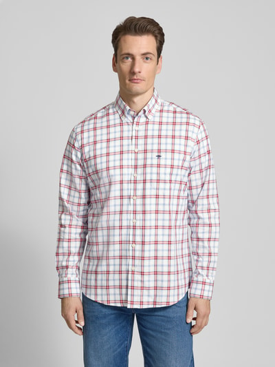 Fynch-Hatton Freizeithemd mit Button-Down-Kragen Rot 4