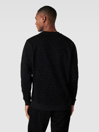 Christian Berg Men Sweatshirt met all-over motief Zwart - 5