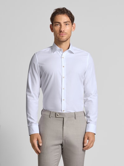 SEIDENSTICKER Slim Fit Business-Hemd mit Knopfleiste Weiss 4
