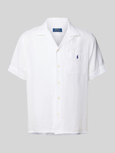 Polo Ralph Lauren Custom Fit Leinenhemd mit Resortkragen Beige 2