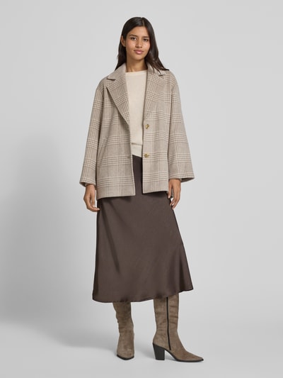 Milano Italy Kurtka z kołnierzem z połami Beżowy 1