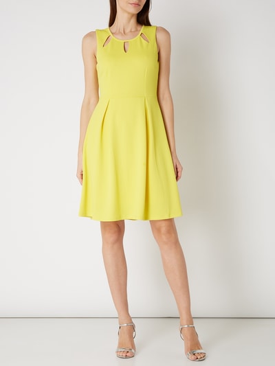 SMASHED LEMON Kleid mit Webstruktur und Cut Outs Gelb 1